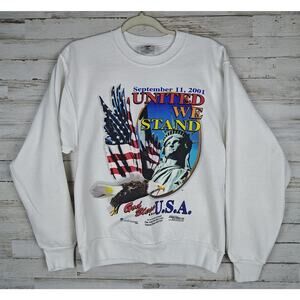 Vintage 9/11 Crew Neck Sweatshirt JERZEES Small 2001 United We Stand NYC USA